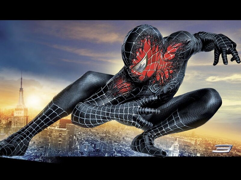 Spider-man in Black Suit — Dramatic, Sunrise