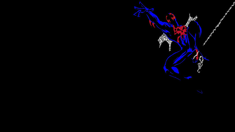 Spider-Man in blue and red suit
