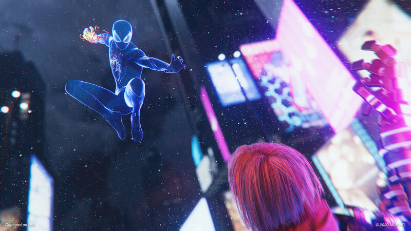 Spider-man in Blue Suit — Dramatic, Night
