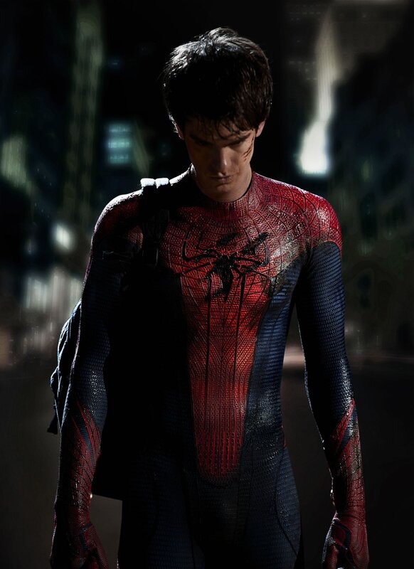 Spider-Man in city at night