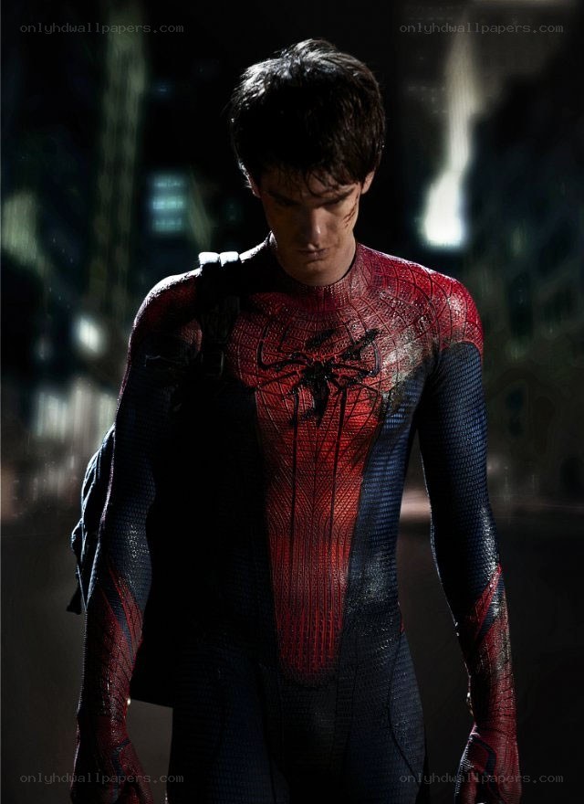 Spider-Man in city at night