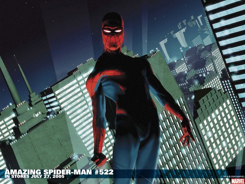 Spider-man in City — Red, Dramatic, Night, Comic, Cityscape