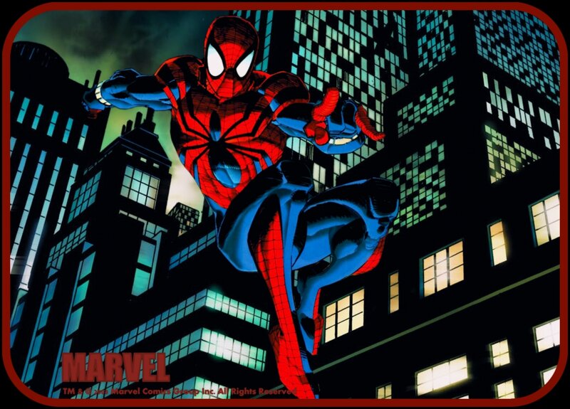 Spider-man in City — Red, Dramatic, Night