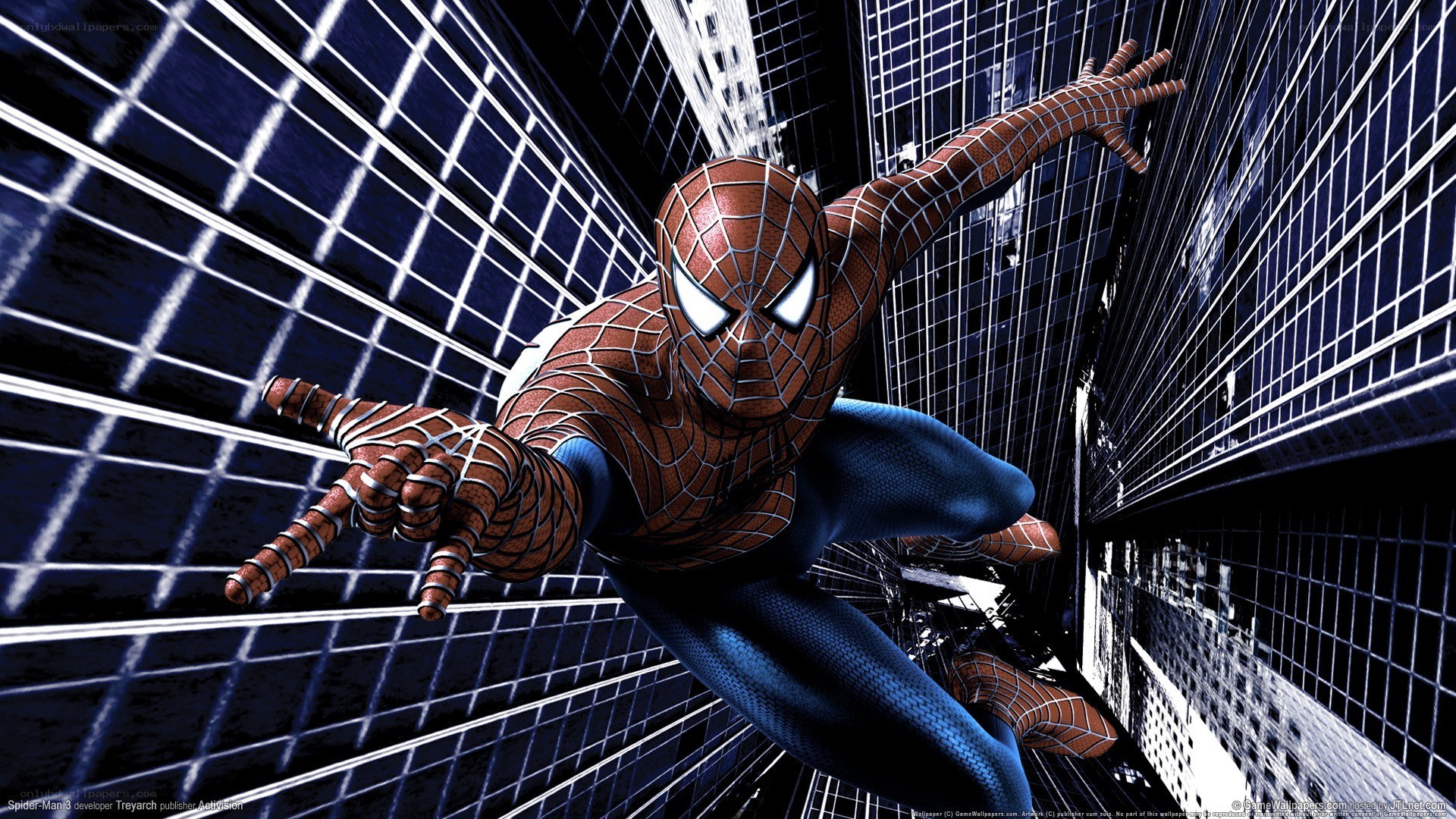 Spider-Man in cityscape