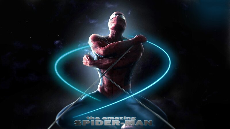 Spider-Man in cosmic pose