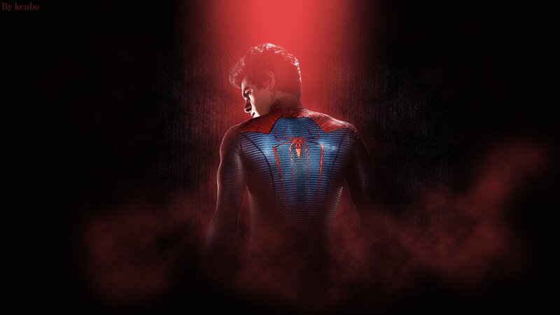 Spider-man in Costume — Red, Dramatic