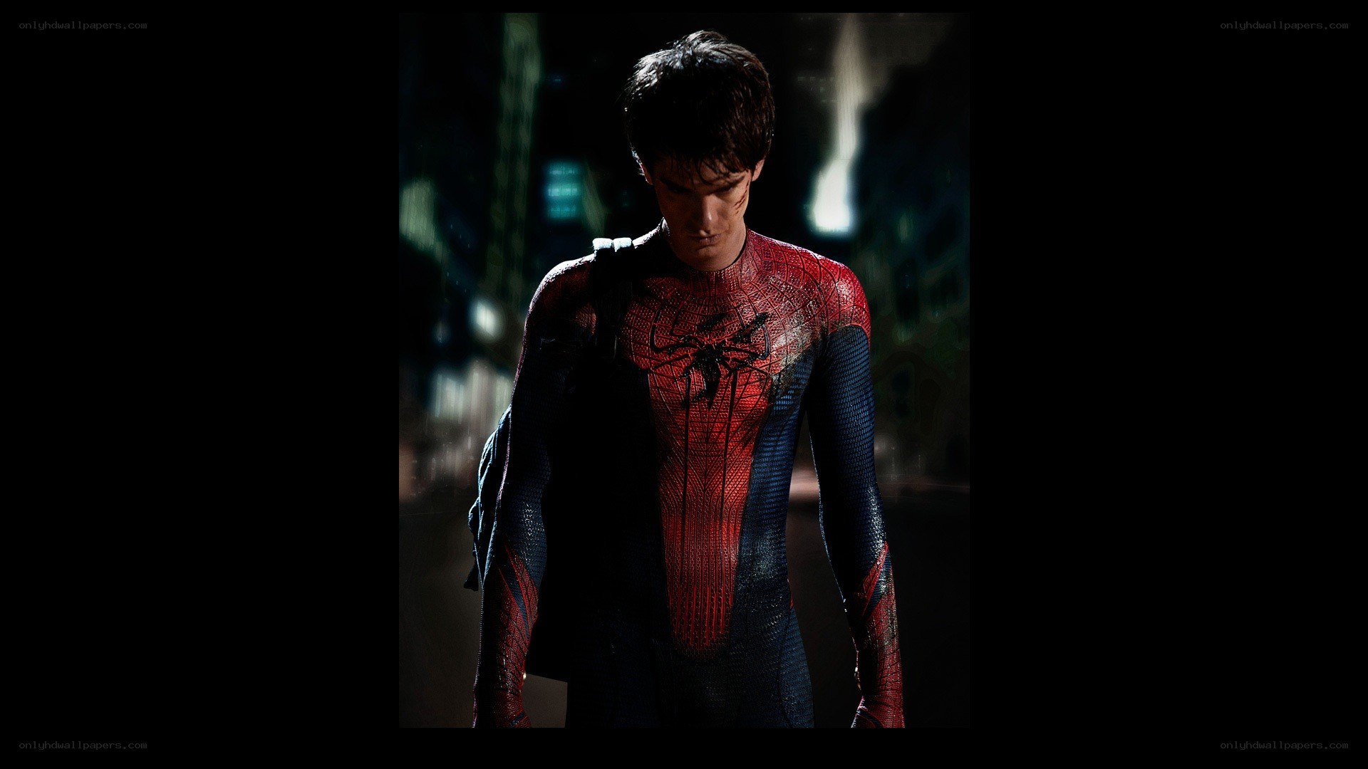 Spider-Man in dark city