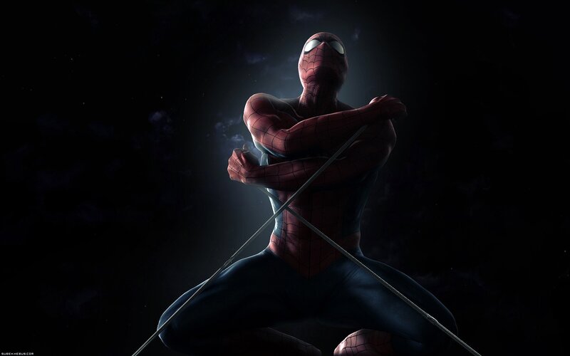 Spider-man in Dark Suit