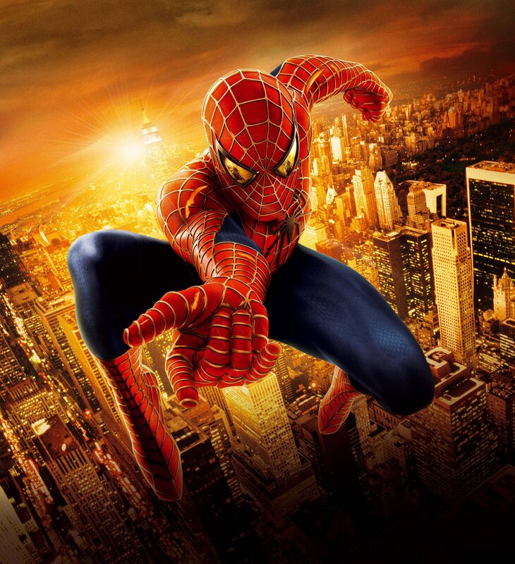 Spider-man in Flight — Red, Dramatic