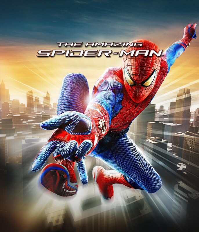 Spider-man in Flight — Red, Dynamic, Sunset