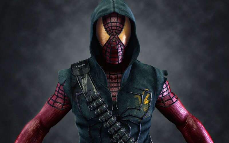 Spider-man in Hooded Suit — Red