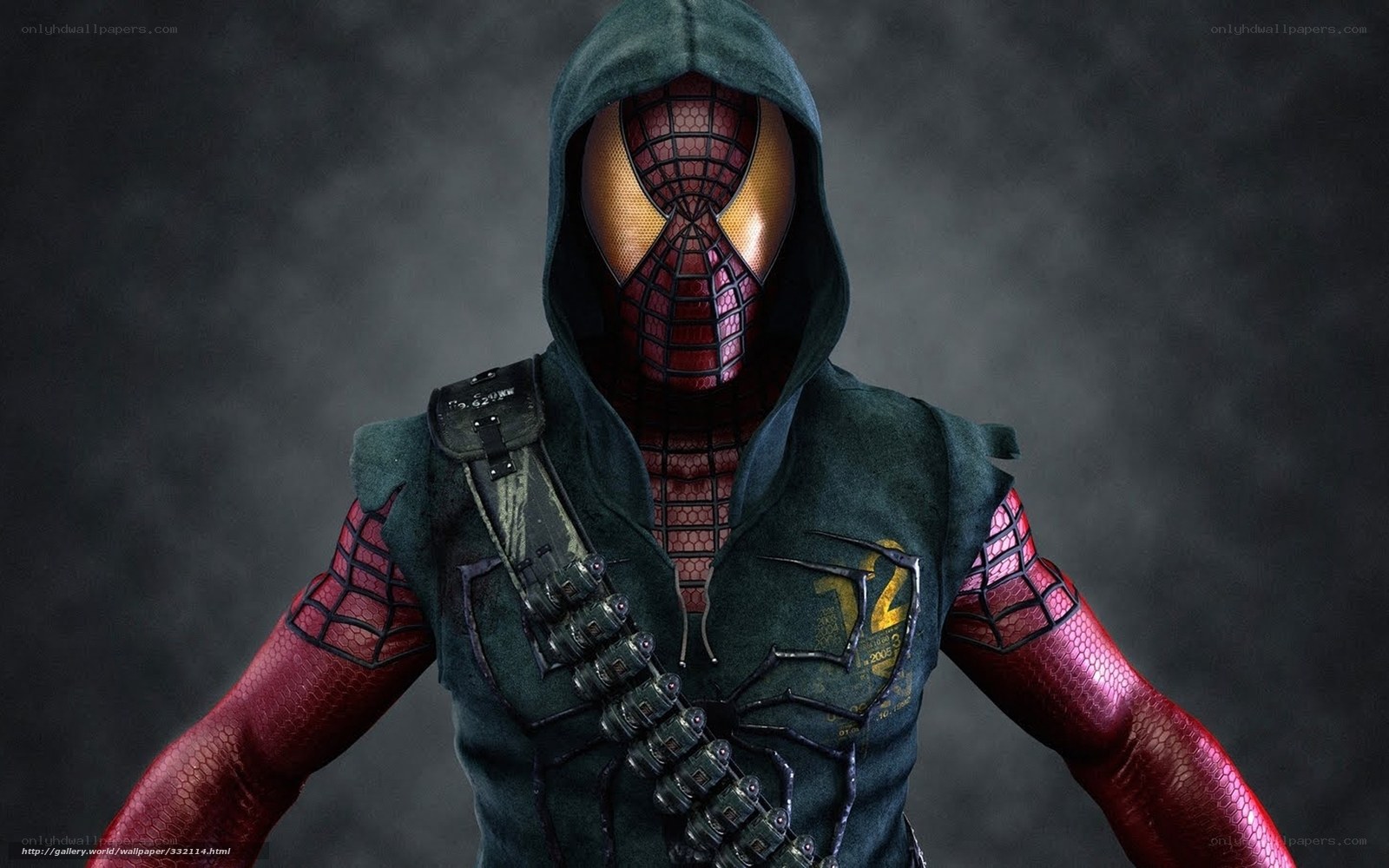 Spider-Man in hooded suit
