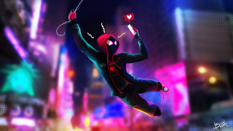 Spider-man in Hoodie — Black