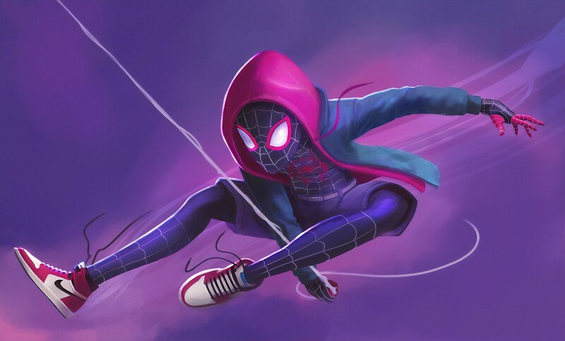 Spider-Man in Mid-air — Purple