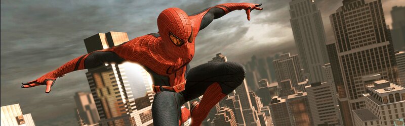 Spider-man in Mid-air — Red, Dramatic, 3d Render