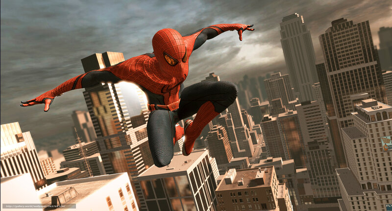 Spider-man in Mid-air — Red, Dramatic, Afternoon, 3d Render