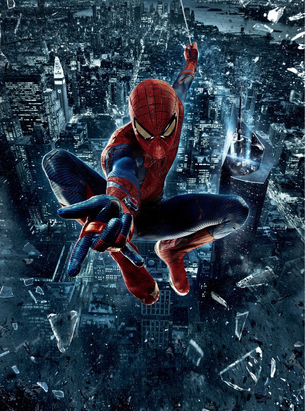 Spider-man in Mid-air — Red, Dramatic, Night