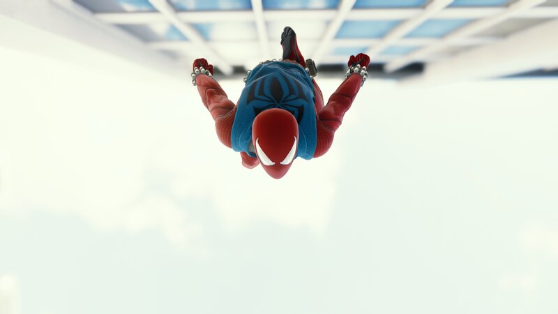 Spider-man in Mid-air — Red, Dynamic