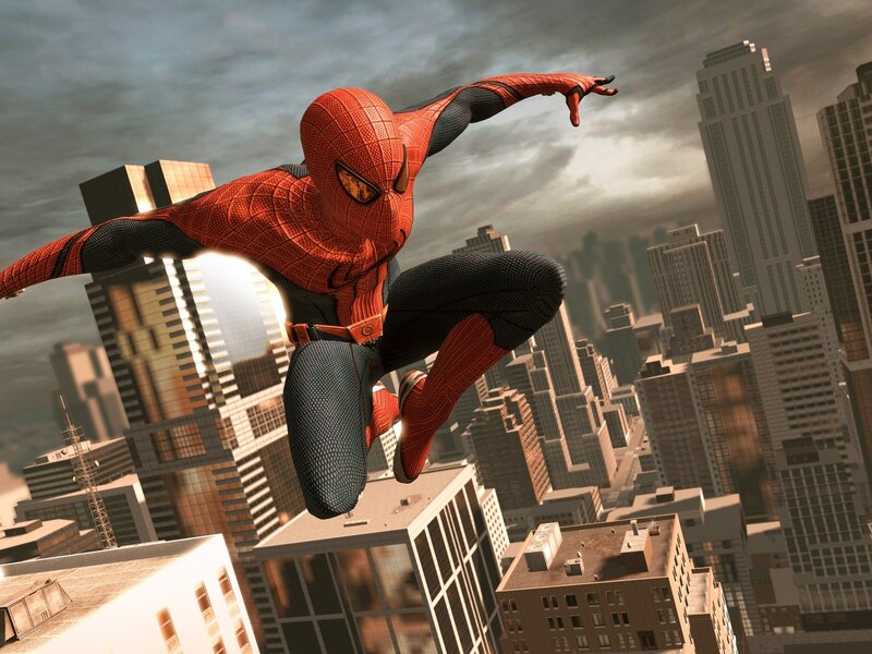 Spider-man in Mid-air
