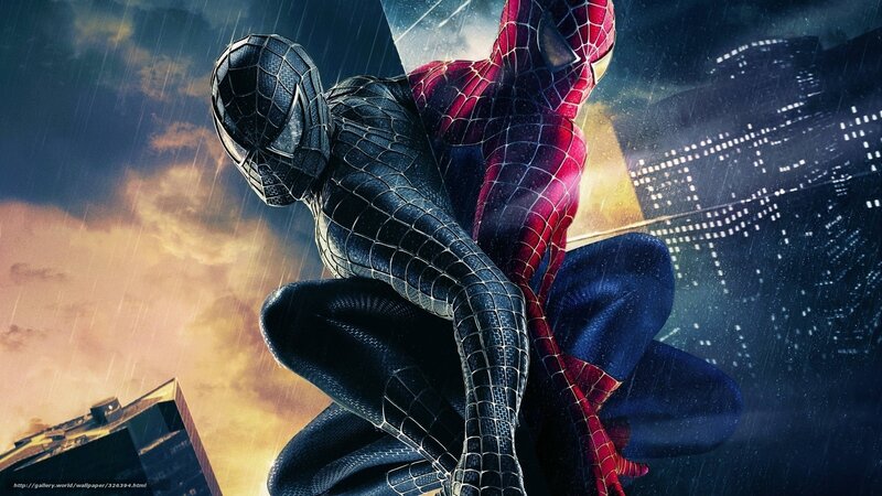 Spider-Man in rain