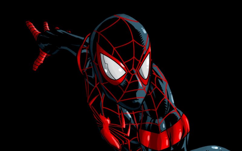 Spider-Man in red and black suit