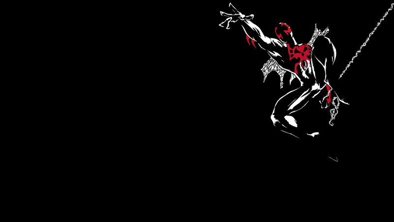Spider-Man in red and black suit