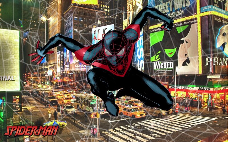Spider-Man in Red Suit — Black, Dynamic