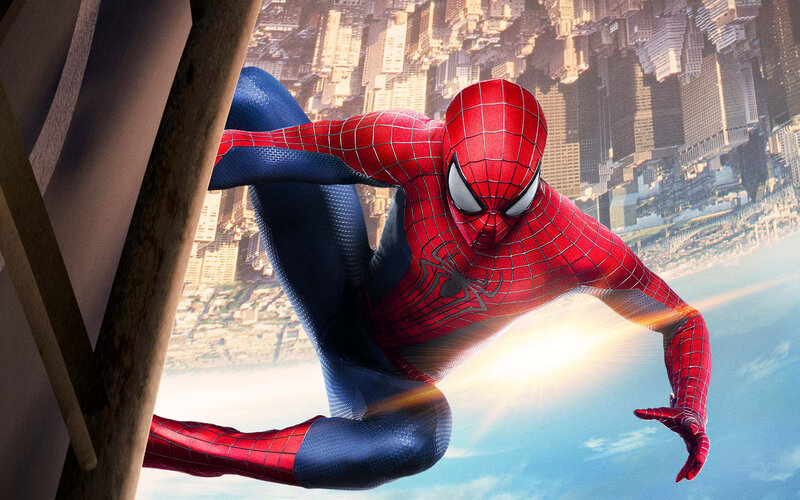 Spider-man in Red Suit — Dramatic, Afternoon