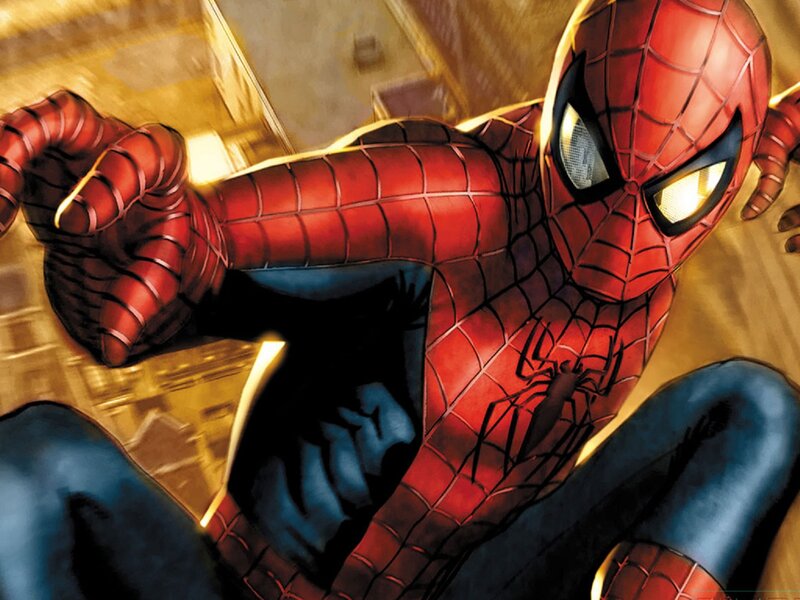 Spider-man in Red Suit — Dramatic, Comic