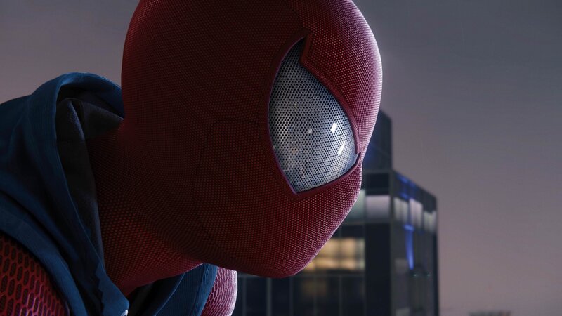 Spider-man in Red Suit — Dramatic, Night, 3d Render, Mask