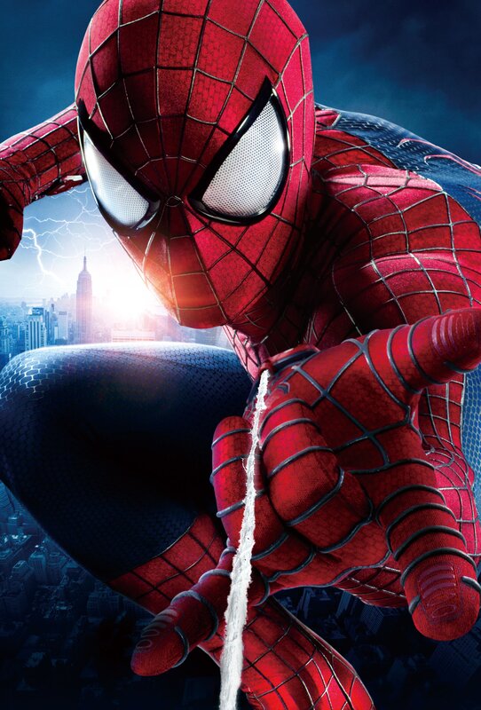 Spider-man in Red Suit — Dramatic, Night, 3d Render