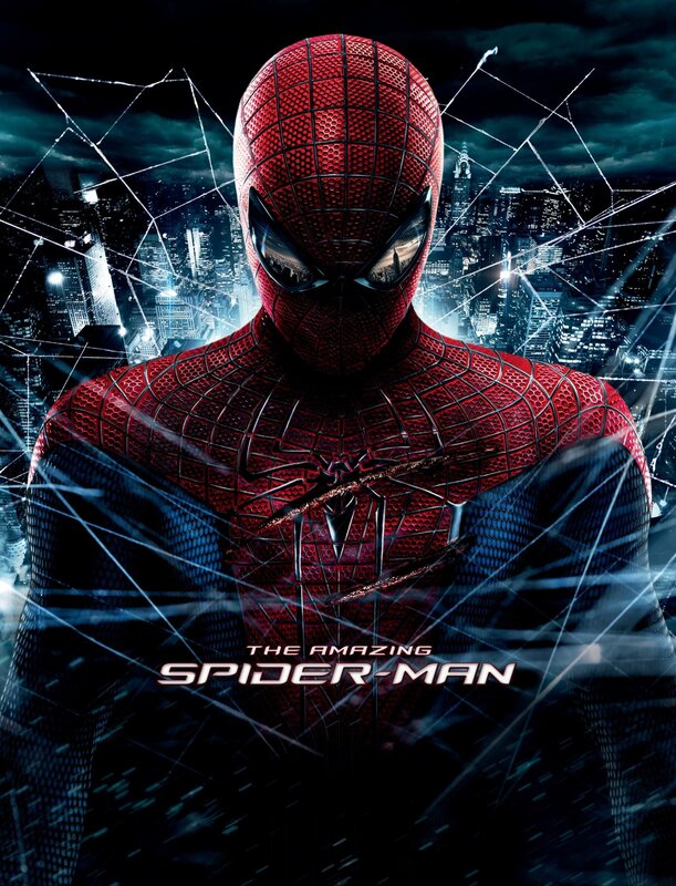 Spider-man in Red Suit — Dramatic, Night, Digital Art, City Skyline, Web Lines