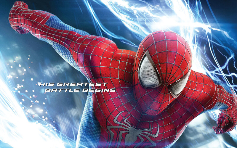 Spider-man in Red Suit — Dramatic, Night, Digital Art, Web