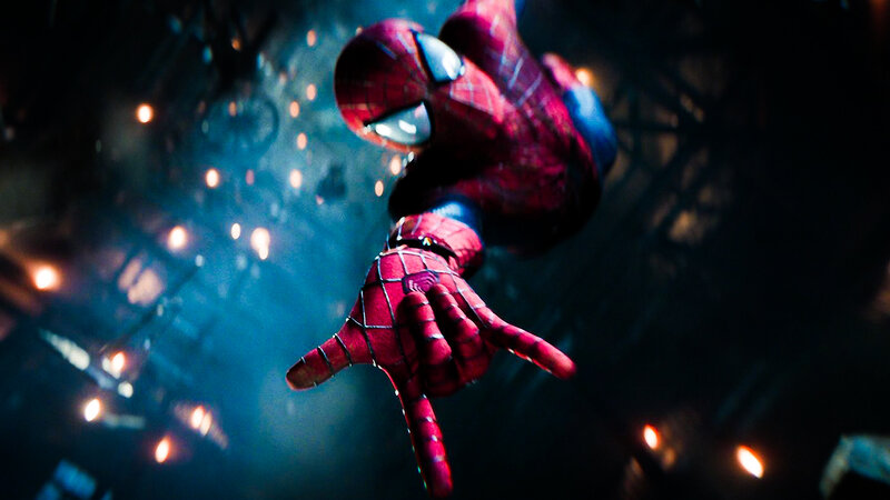 Spider-man in Red Suit — Dramatic, Night, Photograph