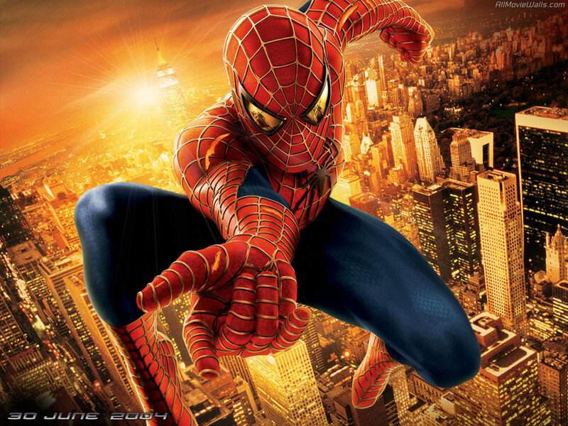 Spider-man in Red Suit — Dramatic, Sunset, Digital Art, Cityscape, Sunrise