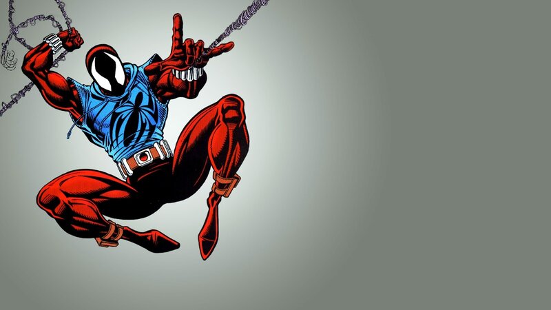 Spider-man in Red Suit — Dynamic, Comic, Web