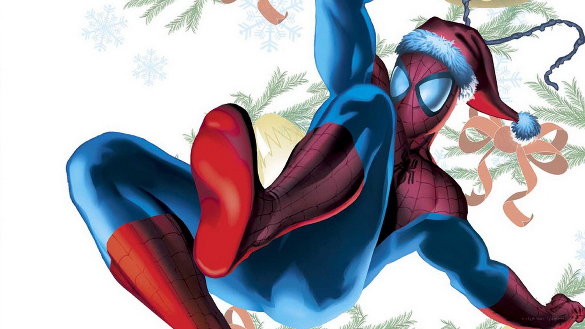Spider-Man in Santa hat