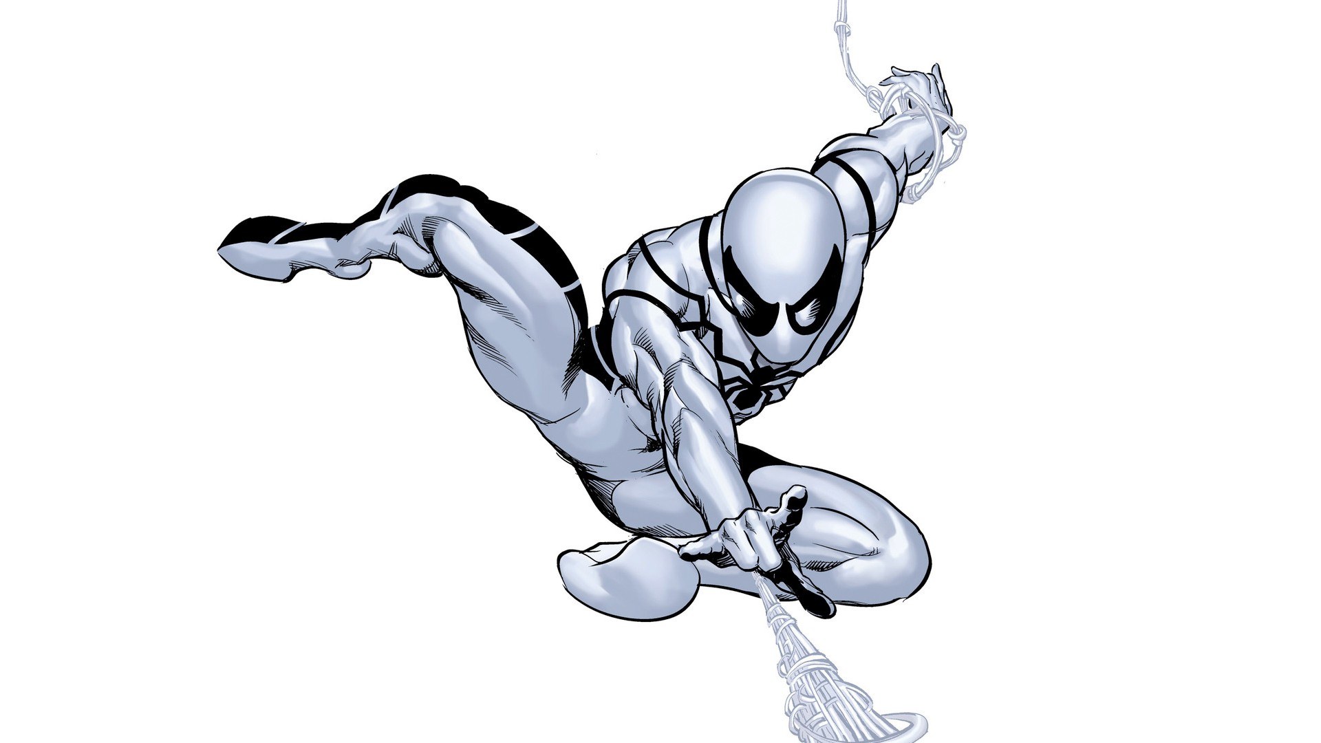 Spider-Man in silver suit