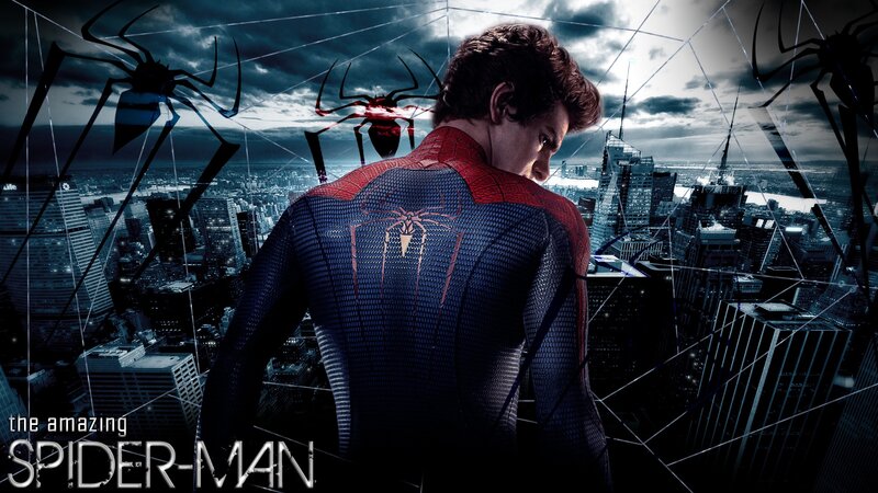 Spider-man in Suit — Blue, Dramatic, Night, Digital Art