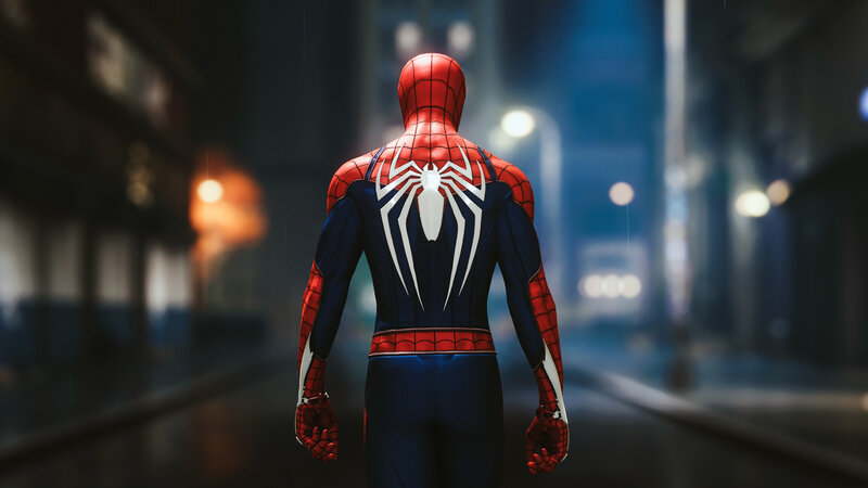 Spider-man in Suit — Red, Dark