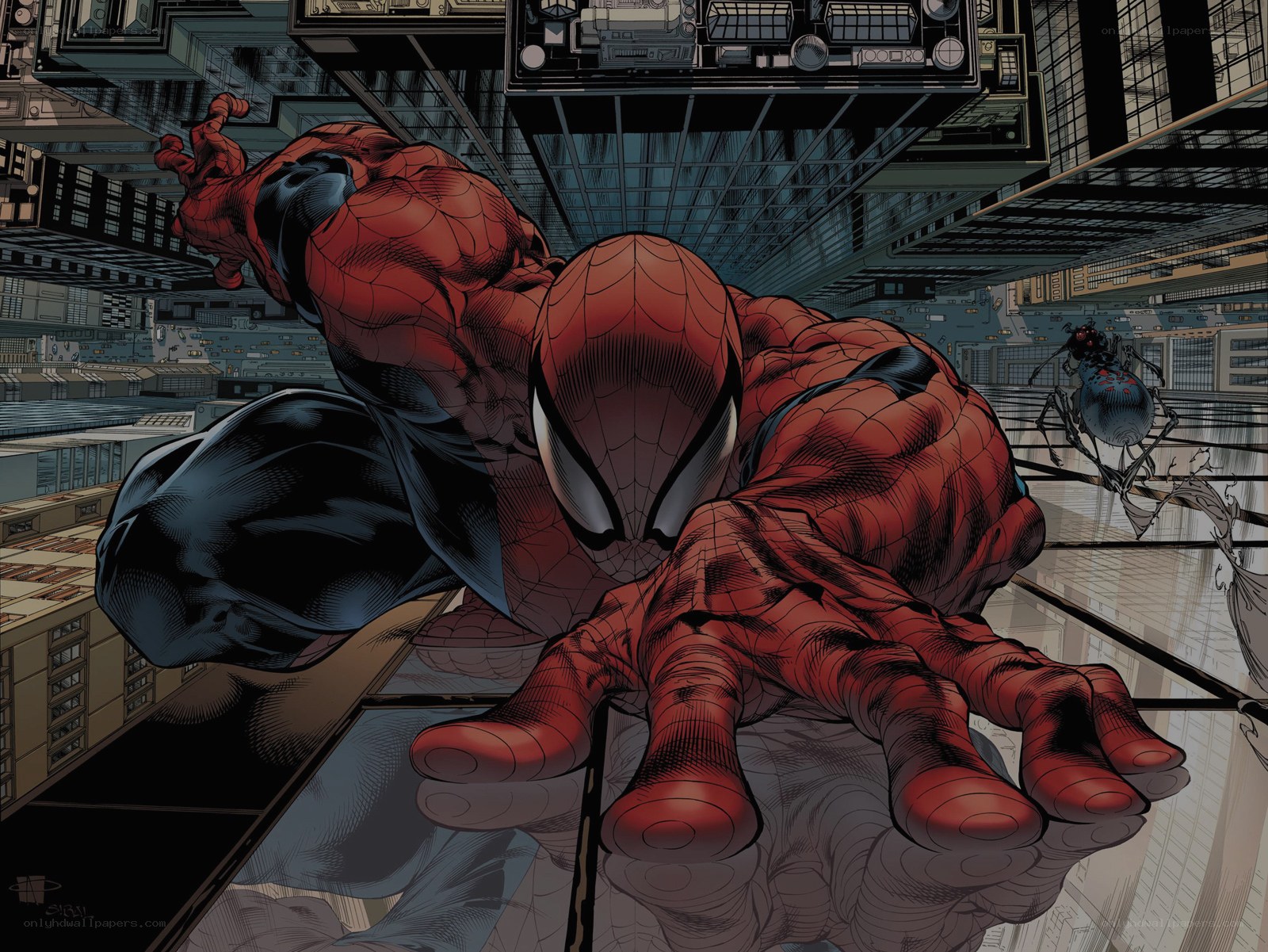 Spider-Man in the city