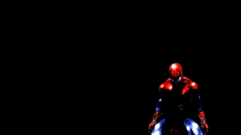 Spider-Man in the dark