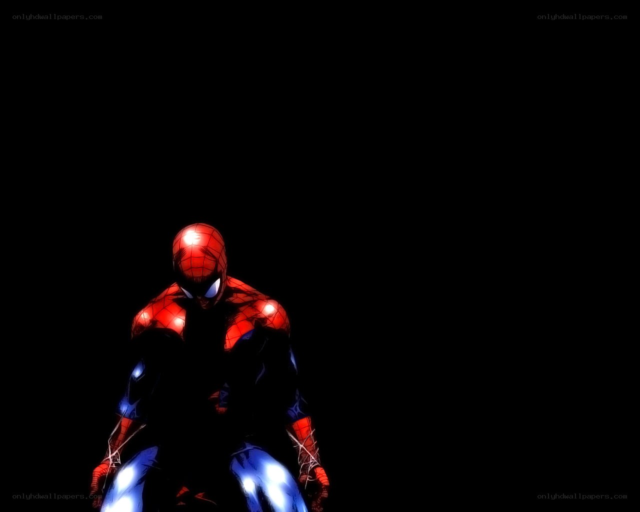 Spider-Man in the dark