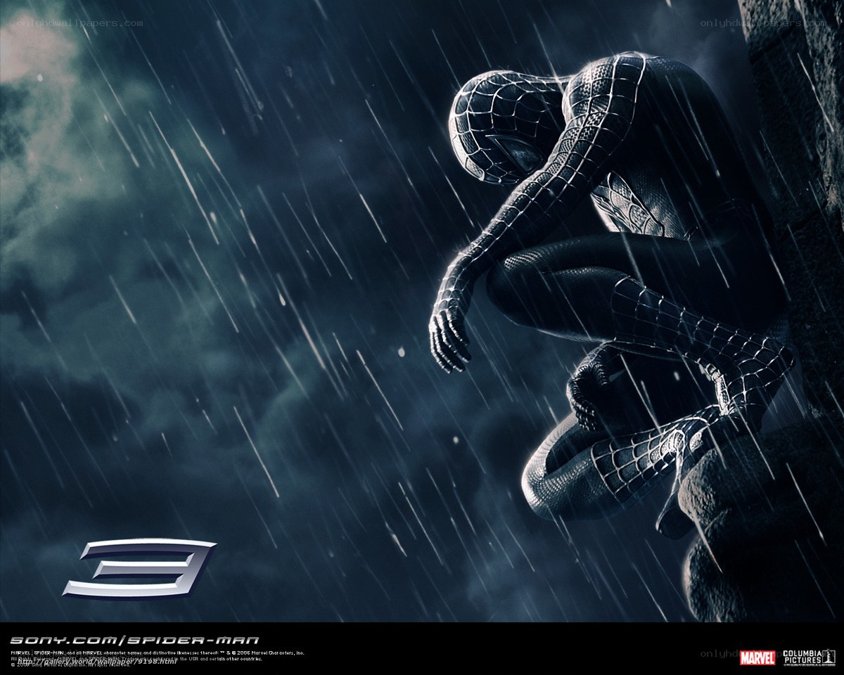 Spider-Man in the rain