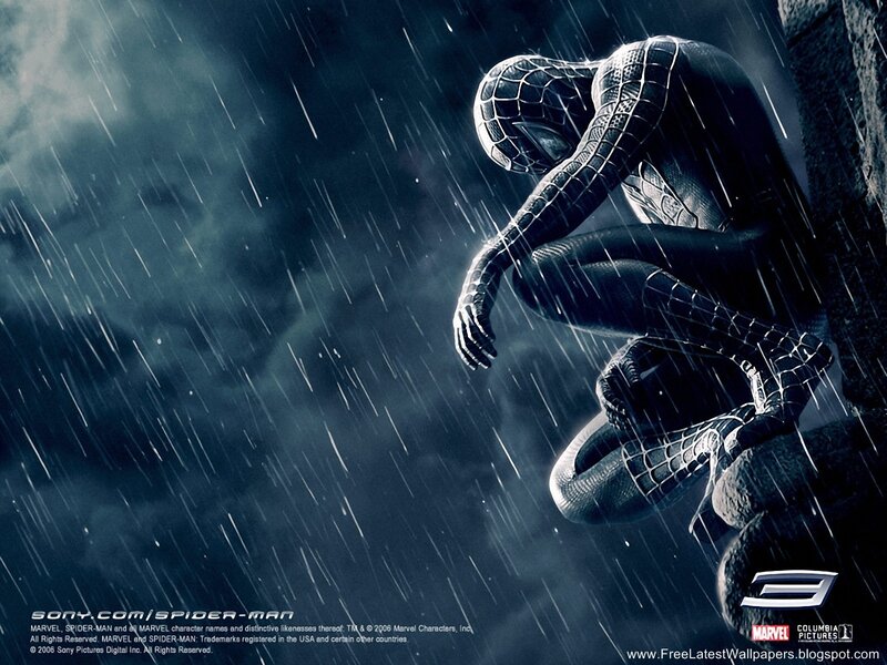Spider-Man in the rain