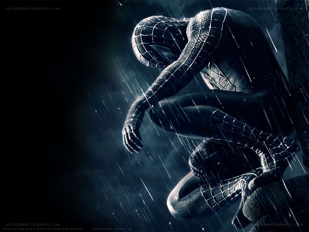 Spider-Man in the rain