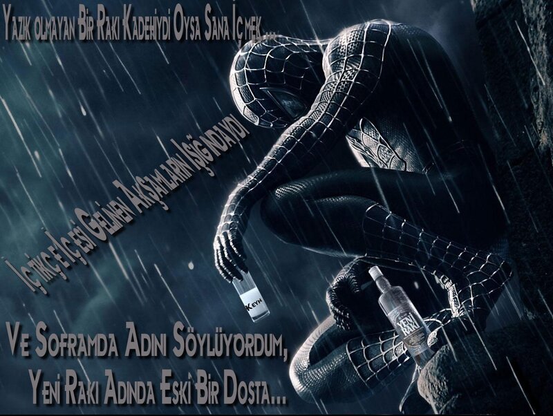 Spider-Man in the rain