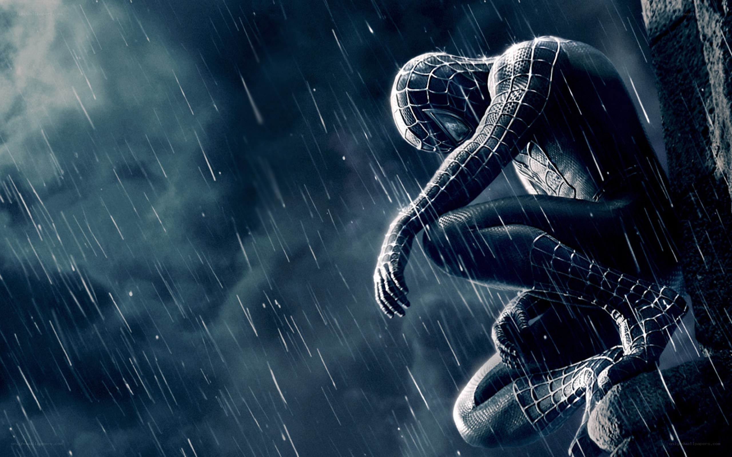 Spider-Man in the rain
