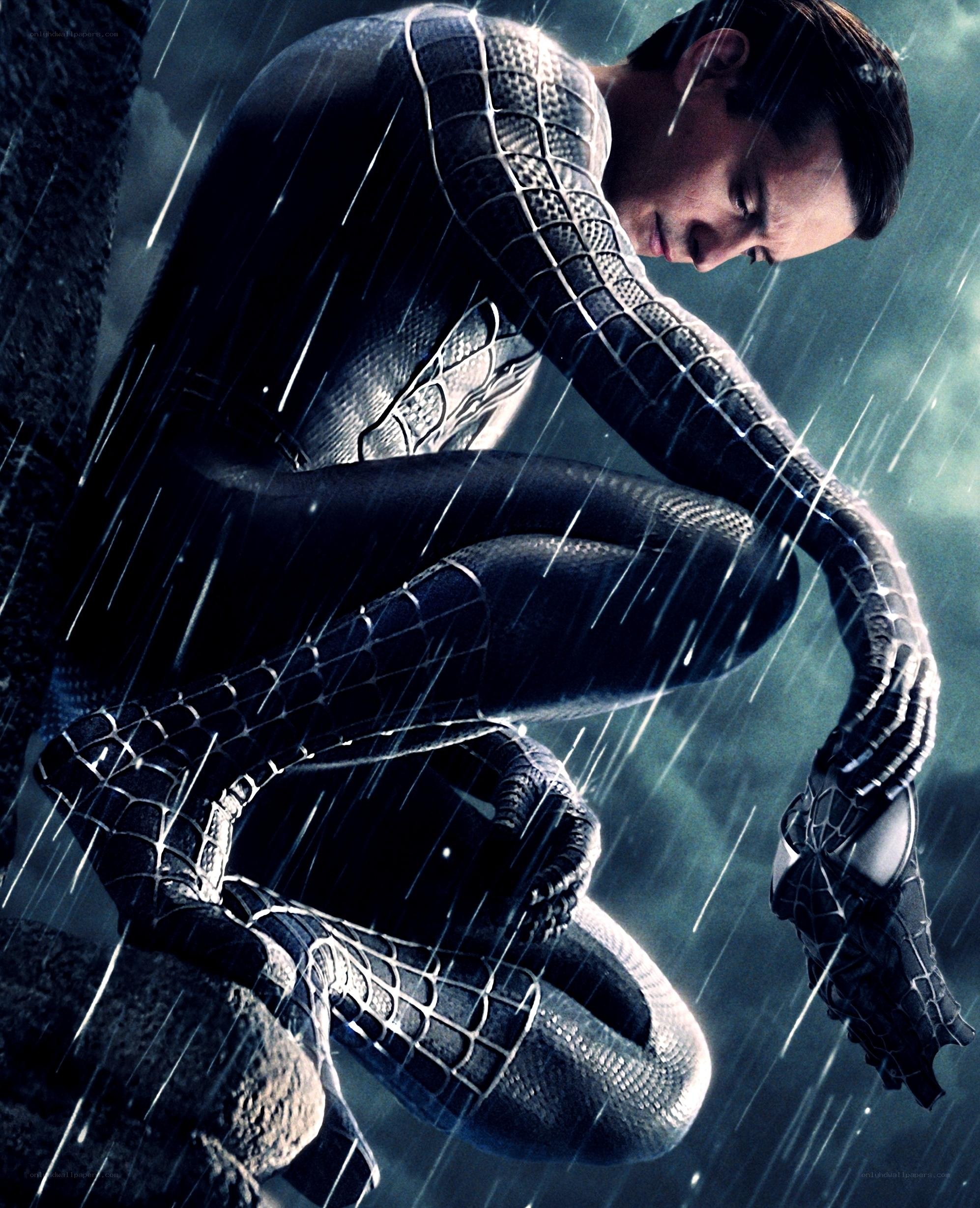 Spider-Man in the rain