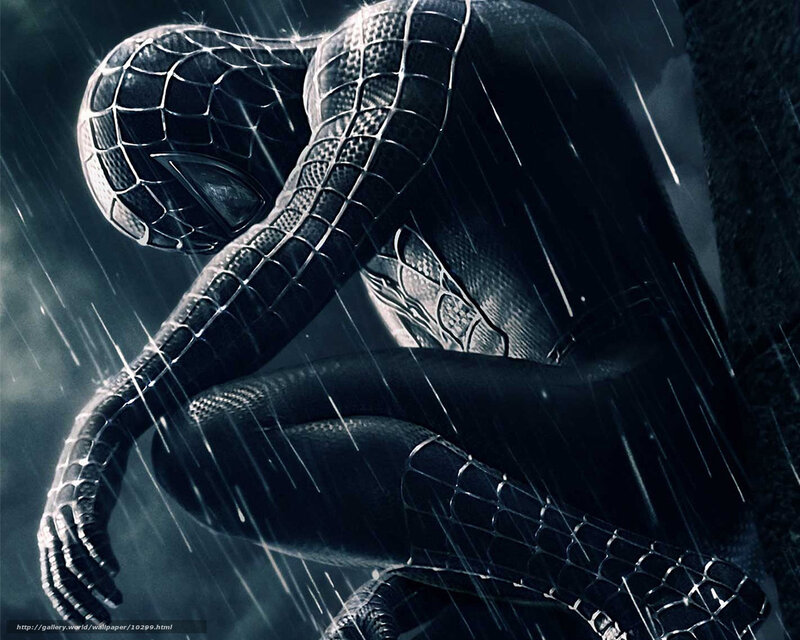 Spider-Man in the rain